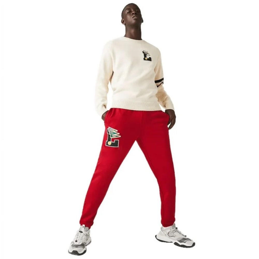 NWT Red Lacoste Sportswear Tapered Jogger for Men Size Large - Picture 2 of 9